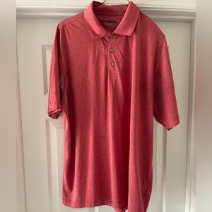 Red golf polo